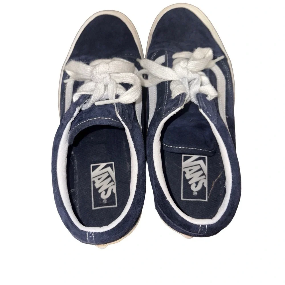 Vans Old Skool Deep Twilight Blue Skate Grunge M7.5/W9 HEIQ Eco Dry Water Repel